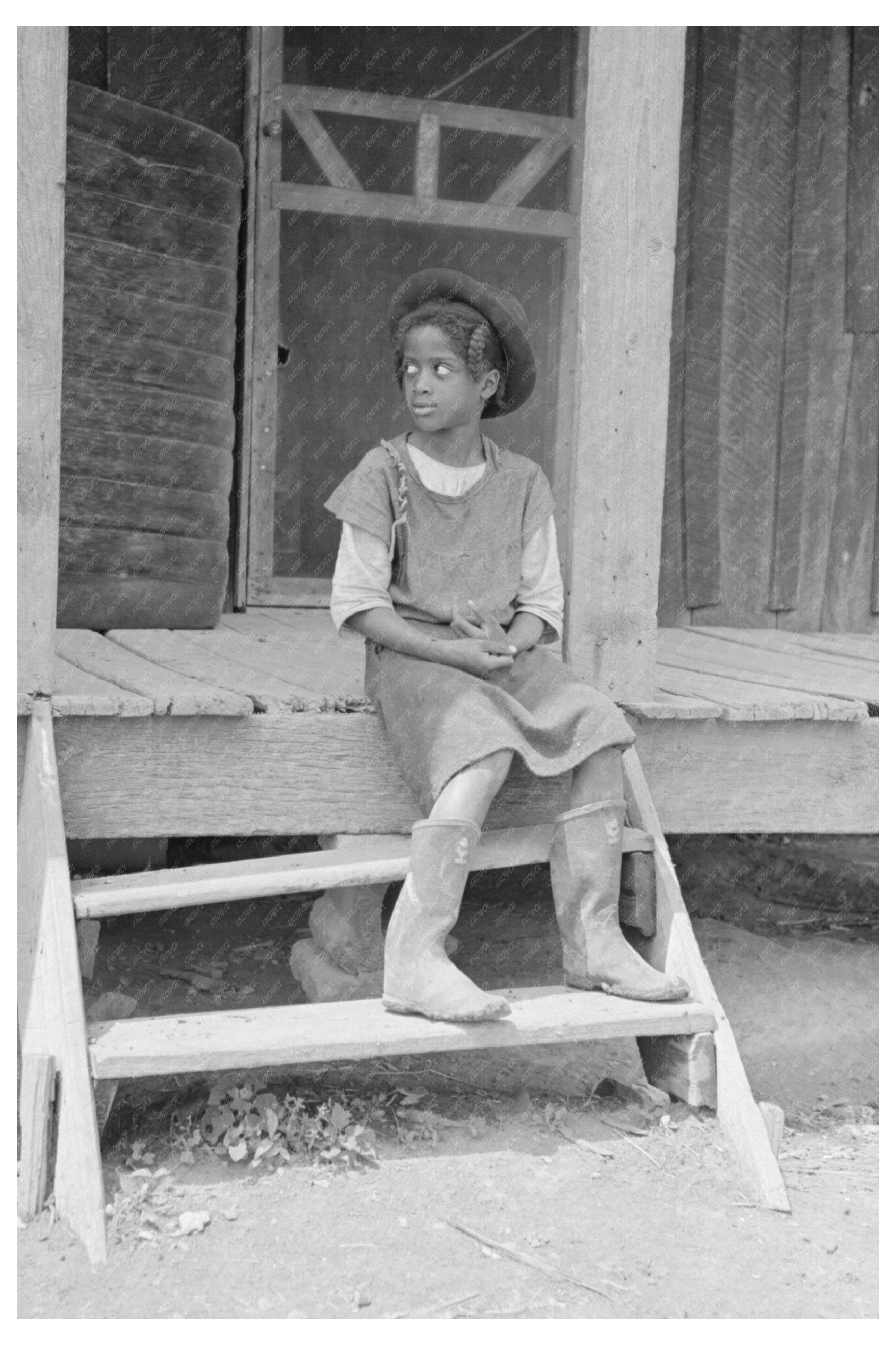 Young Girl on Porch New Madrid County Missouri May 1938