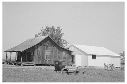 Vintage Sharecropper Cabin Porch Southeast Missouri 1938