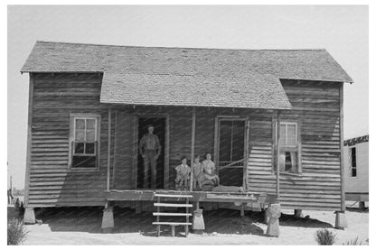 Vintage Sharecropper Cabin Front Porch Southeast Missouri 1938