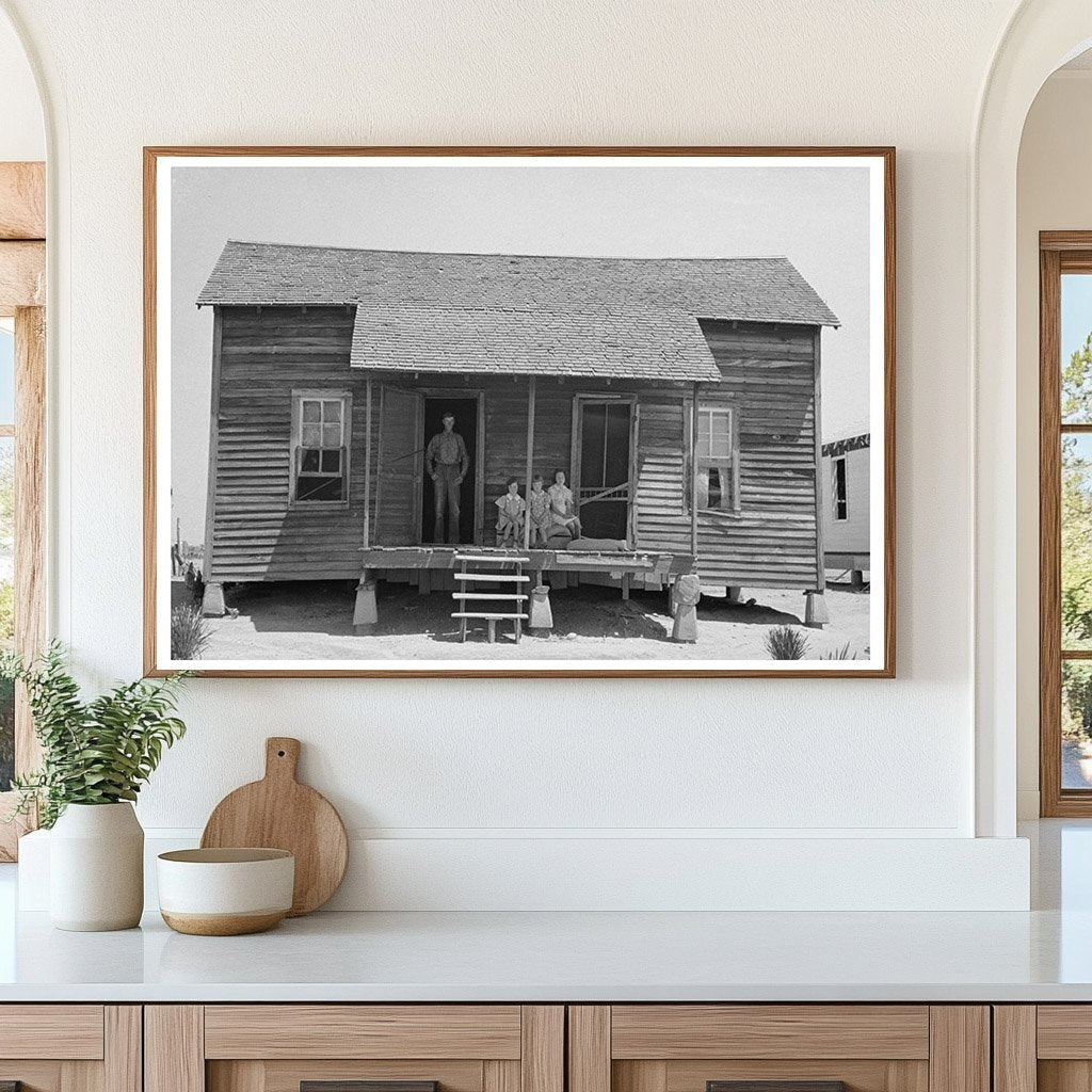 Vintage Sharecropper Cabin Front Porch Southeast Missouri 1938