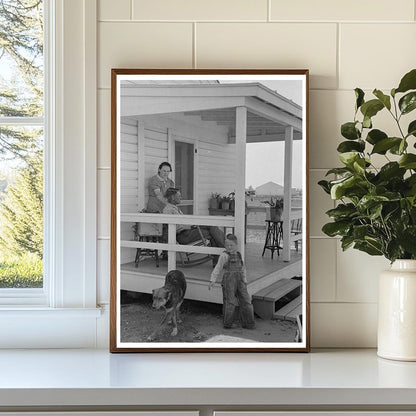 Family on Porch of New Home in New Madrid County 1938