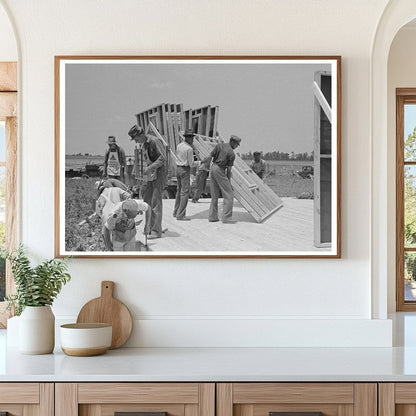 Vintage 1938 Construction Panels Unloading in Missouri