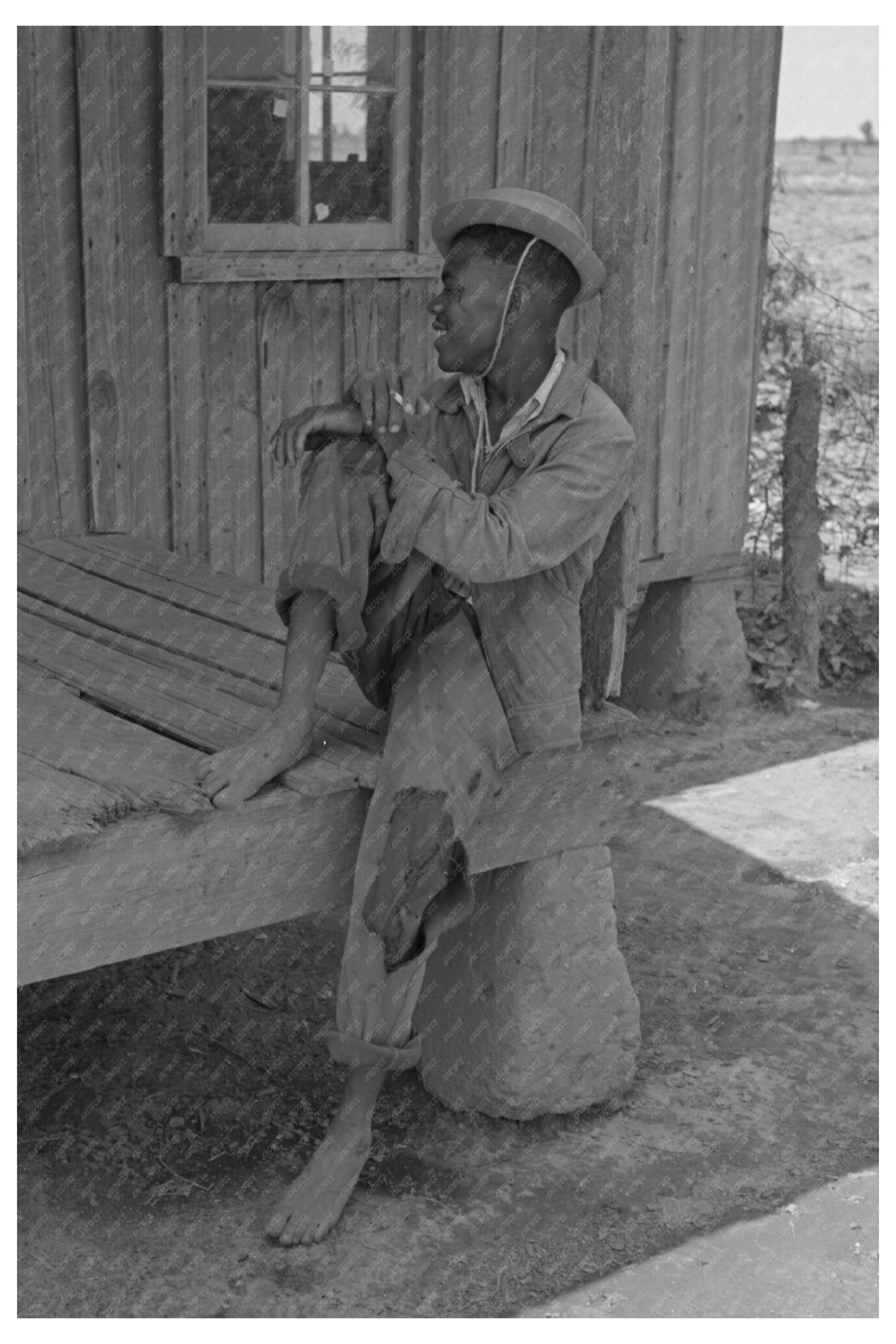 Young Boy on Porch in New Madrid County Missouri 1938