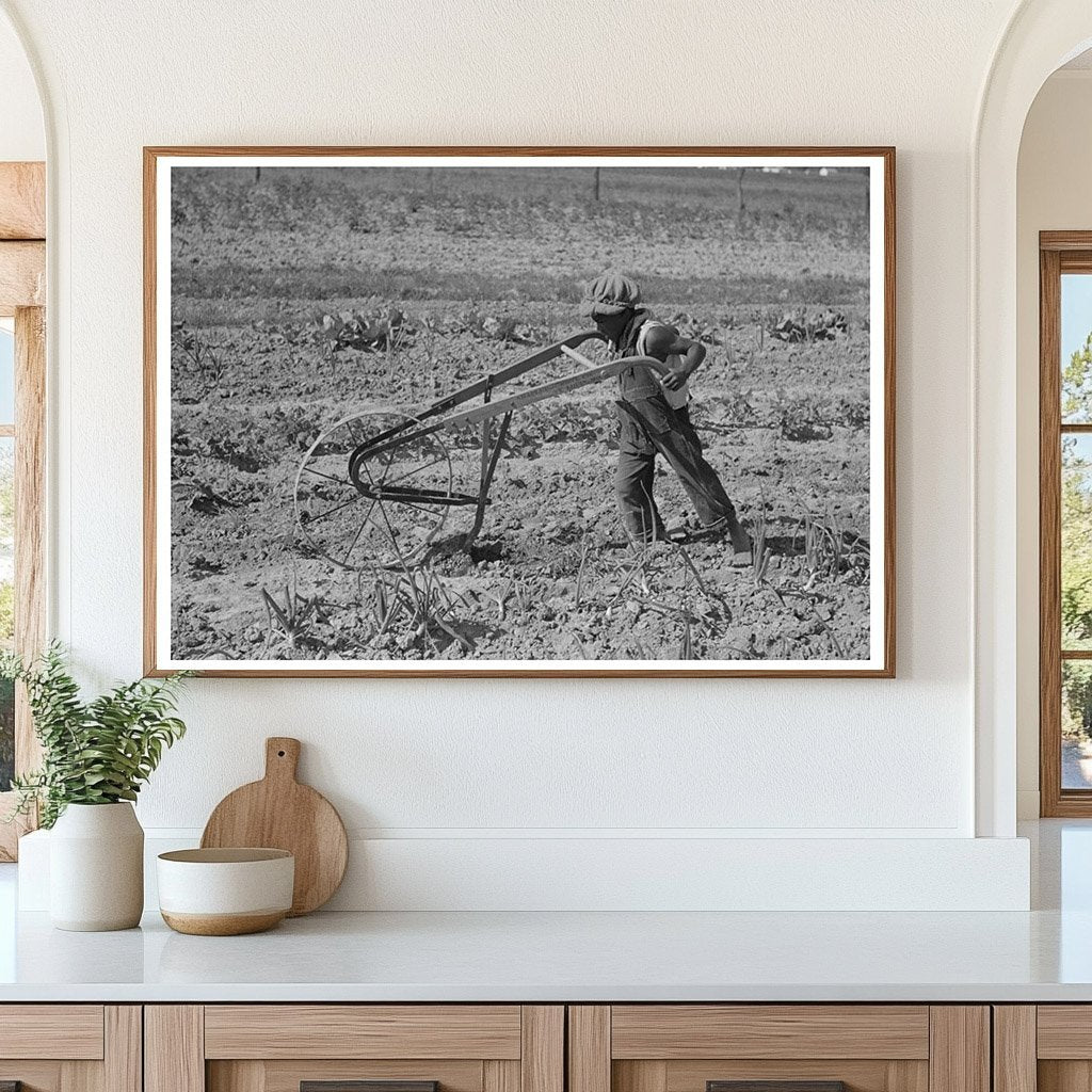 Young Boy Tending Garden in New Madrid County Missouri 1938