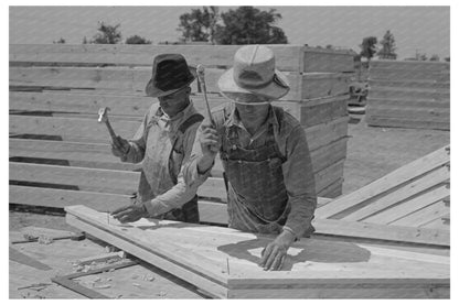 Workers Nailing Rake Board at Southeast Missouri Farms 1938