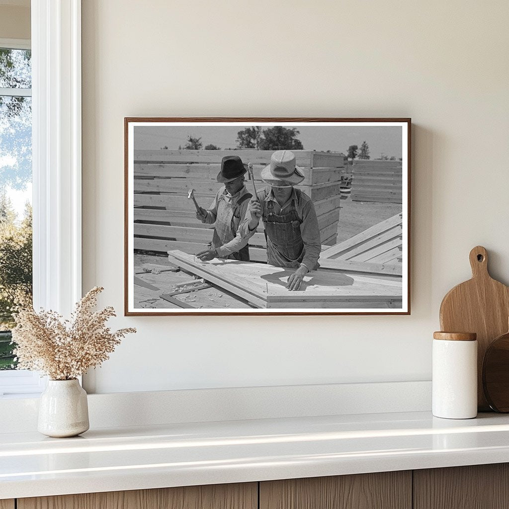 Workers Nailing Rake Board at Southeast Missouri Farms 1938