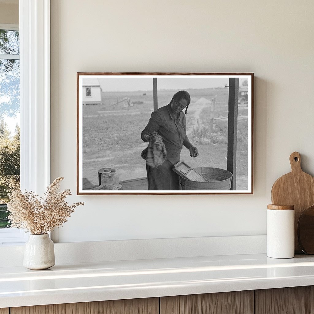 Woman Washing Clothes at Sharecroppers Farm May 1938