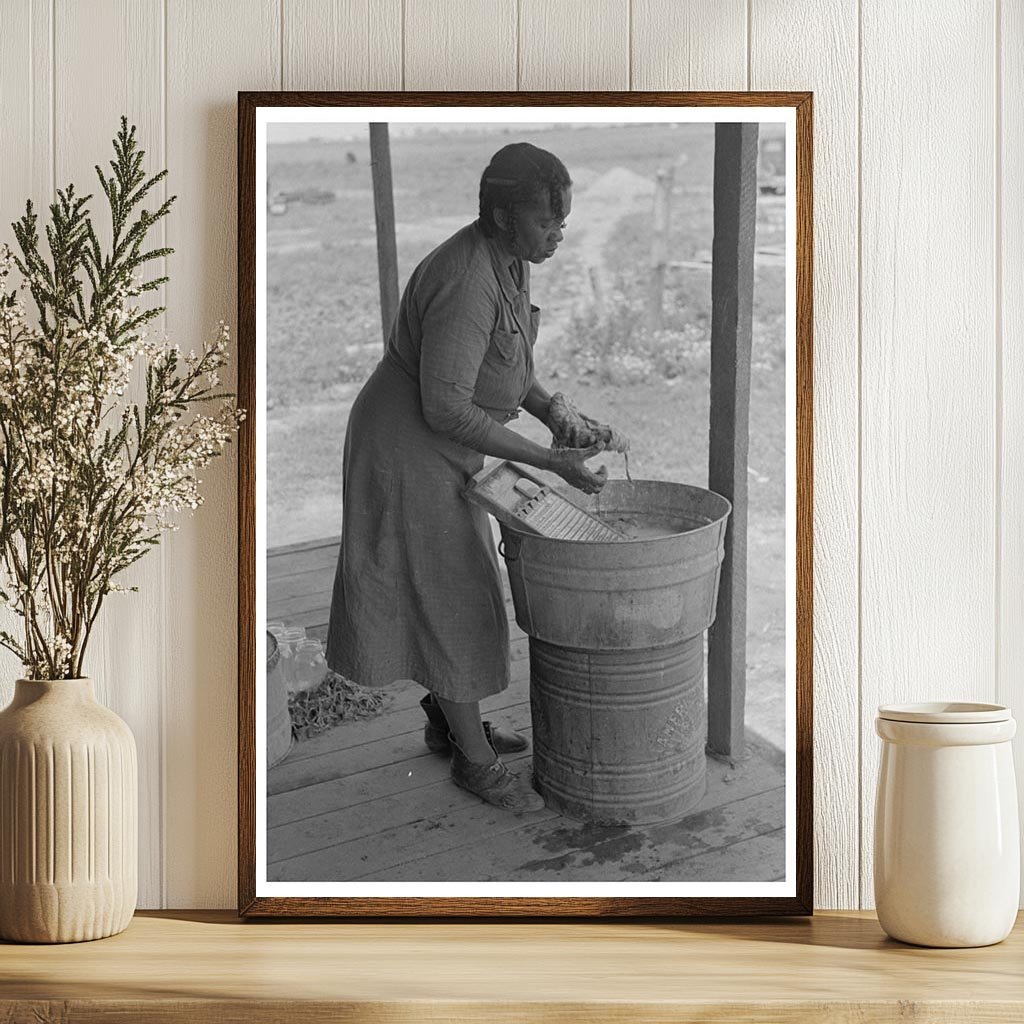 Wife of Sharecropper Washing Clothes May 1938