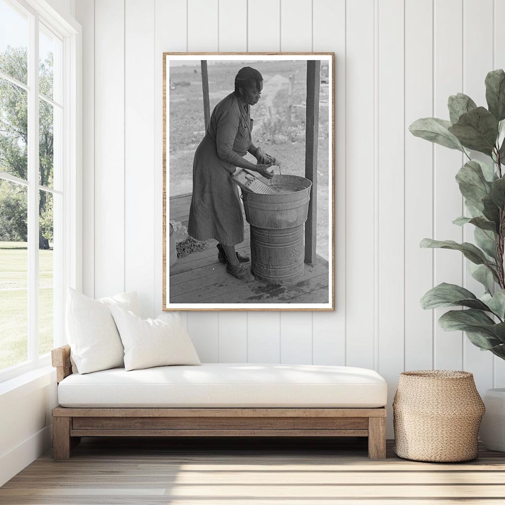 Wife of Sharecropper Washing Clothes May 1938