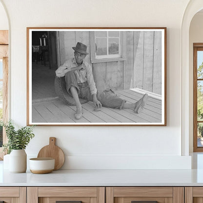 Young Boy on Porch of Shack Southeast Missouri 1938