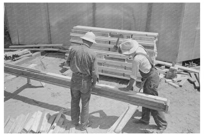 Vintage 1938 Photo of House Plant and Ceiling Board Jig