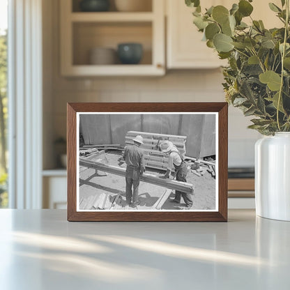 Vintage 1938 Photo of House Plant and Ceiling Board Jig