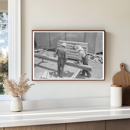 Vintage 1938 Photo of House Plant and Ceiling Board Jig