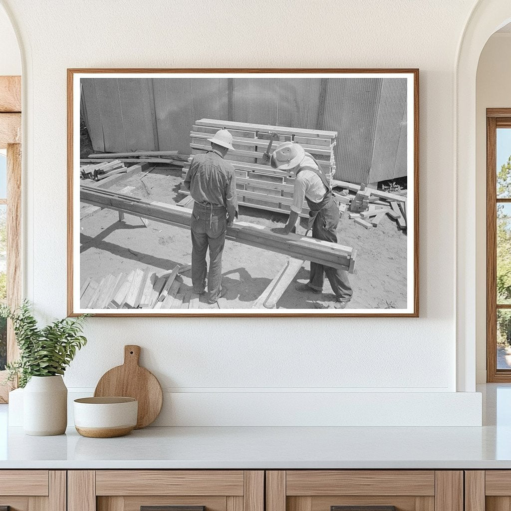 Vintage 1938 Photo of House Plant and Ceiling Board Jig