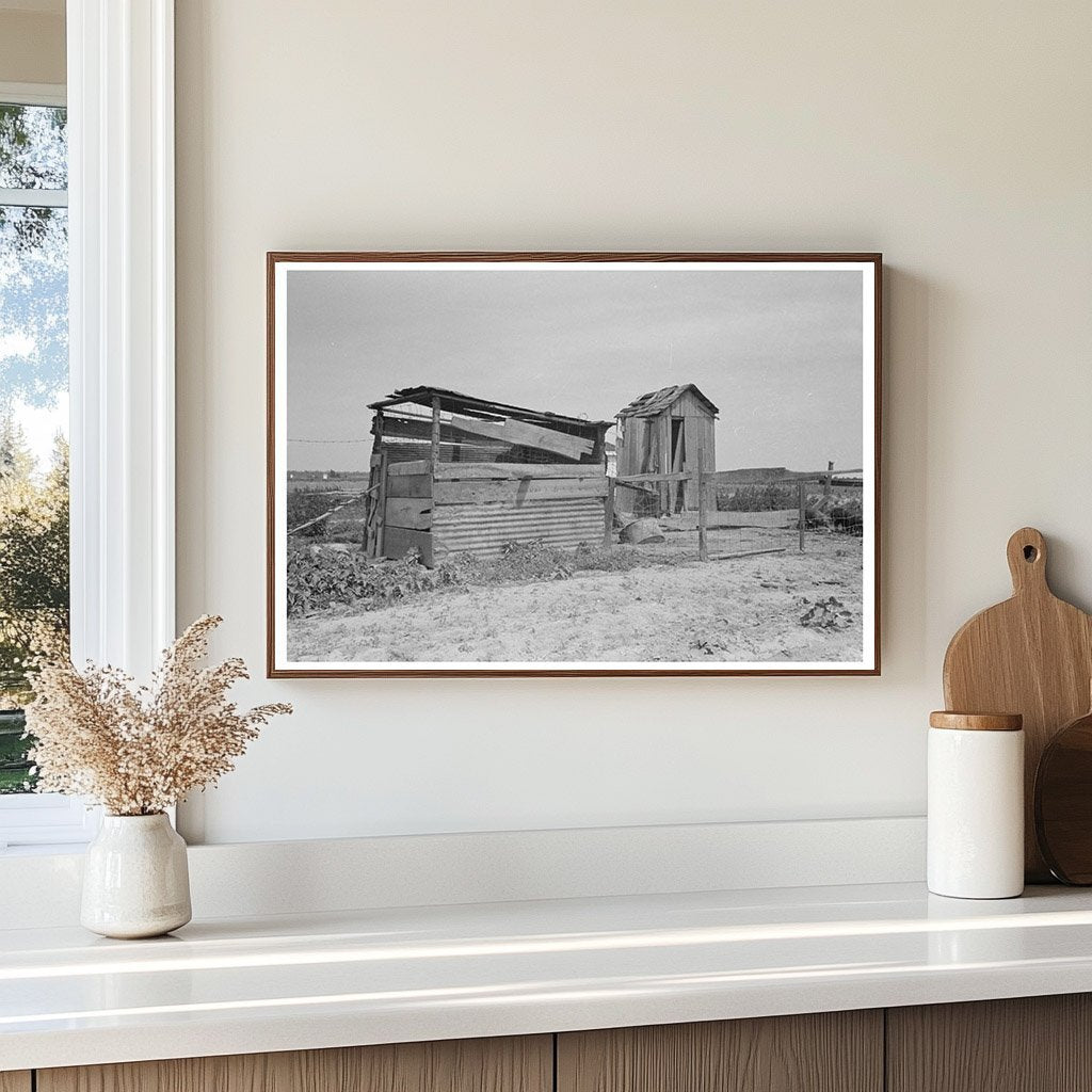 Vintage Henhouse and Privy in New Madrid County 1938