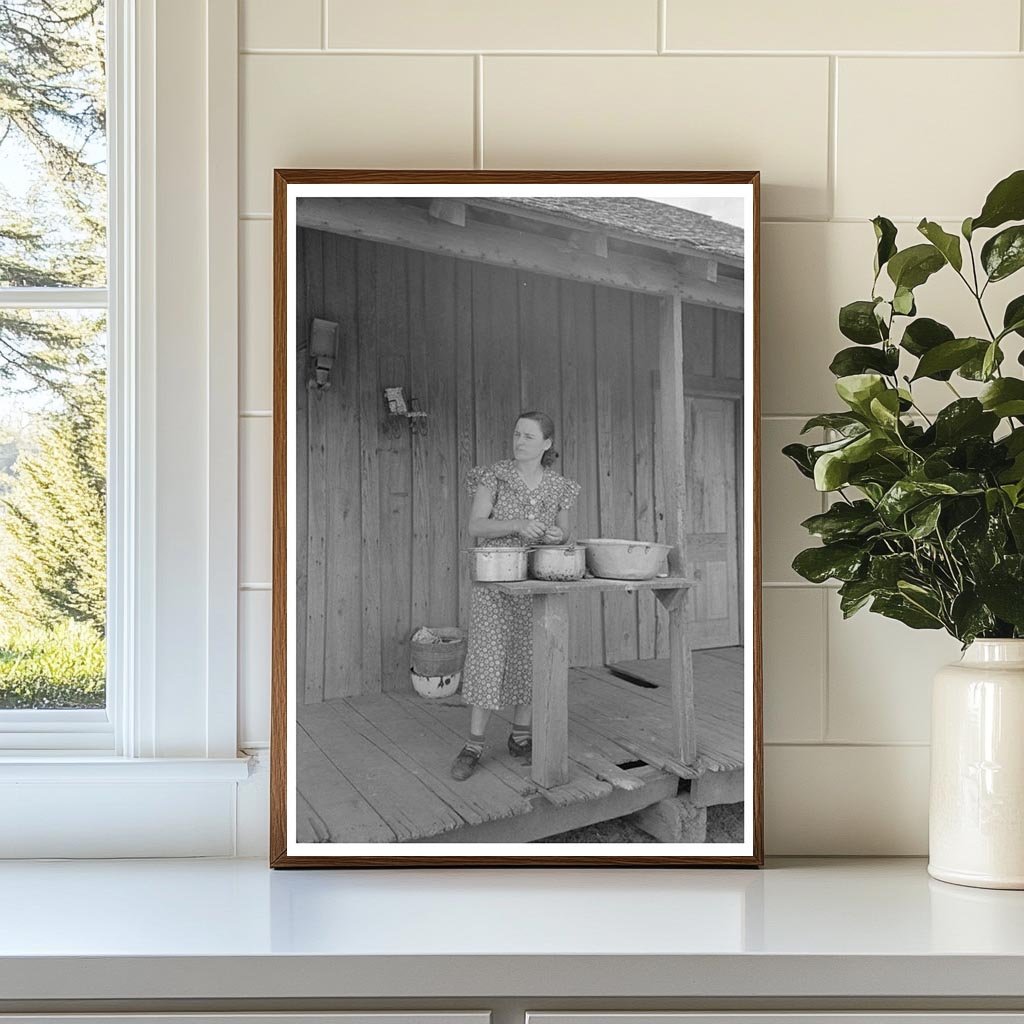 Woman Shelling Peas 1938 New Madrid County Missouri