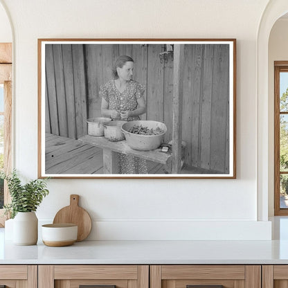 Wife Shelling Peas on Porch New Madrid County Missouri 1938