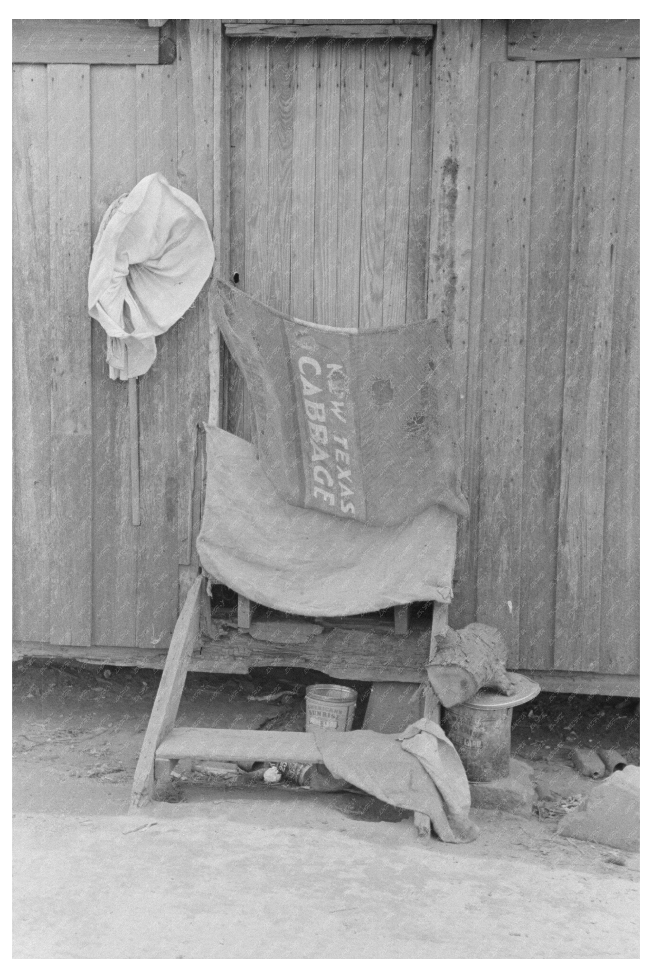 Sharecroppers Cabin Rear Entrance New Madrid County 1938