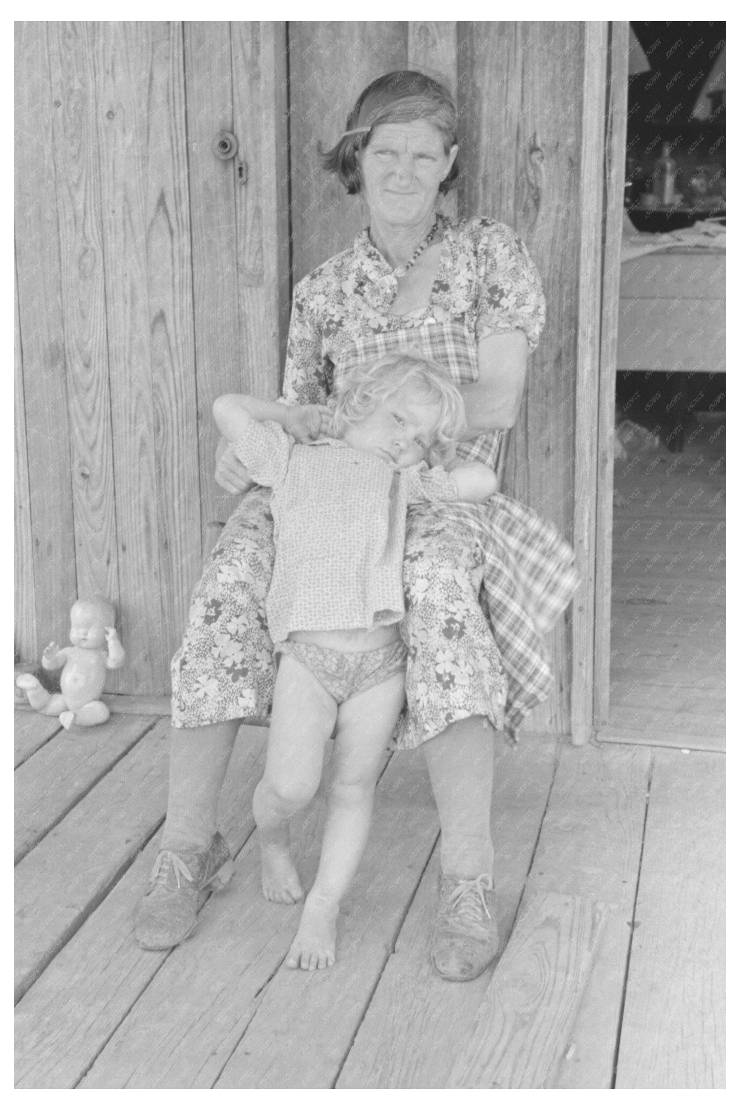 Vintage Grandmother and Child Southeast Missouri 1938