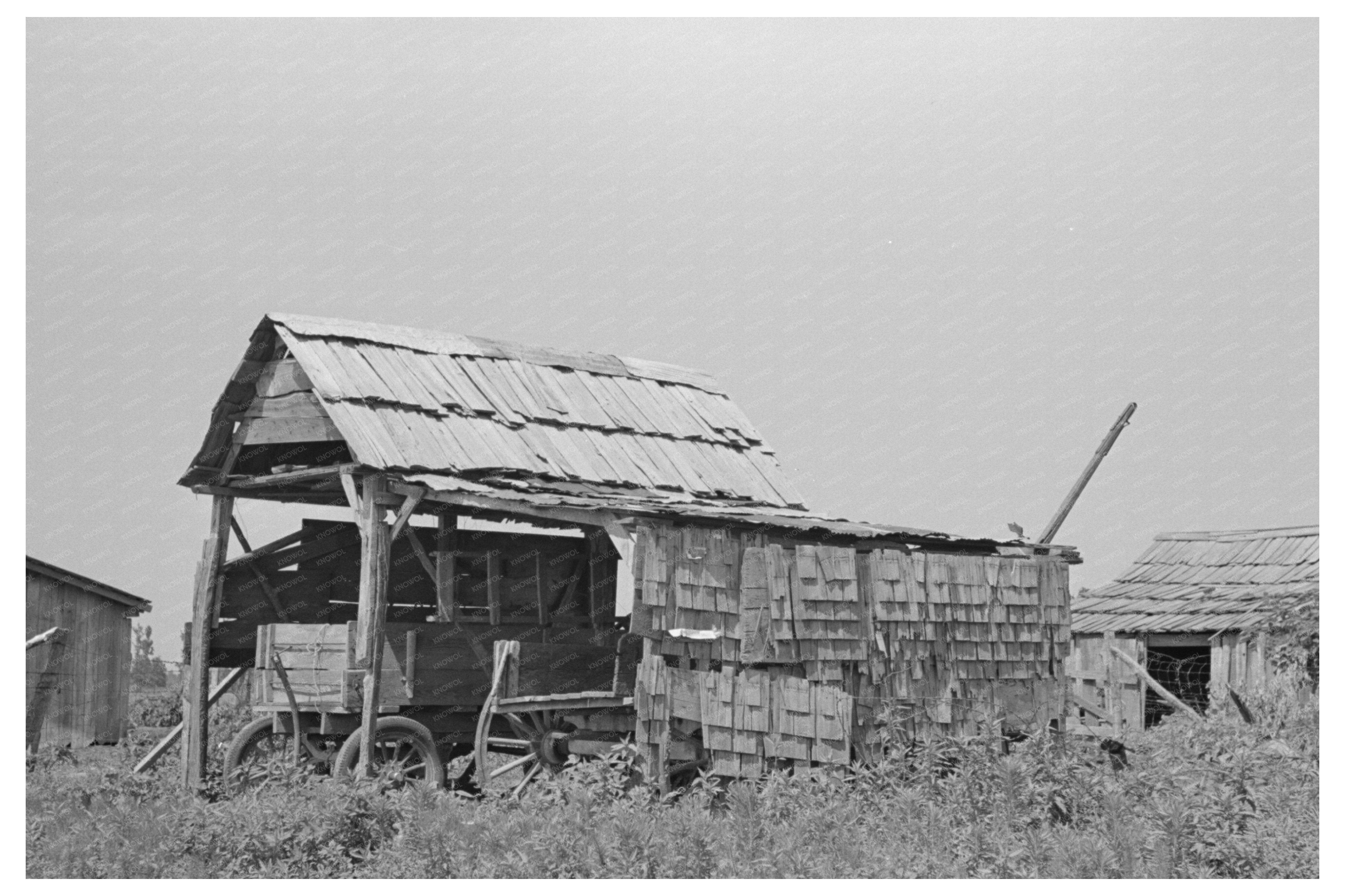 Vintage Wagon Storage Shed New Madrid County Missouri 1938