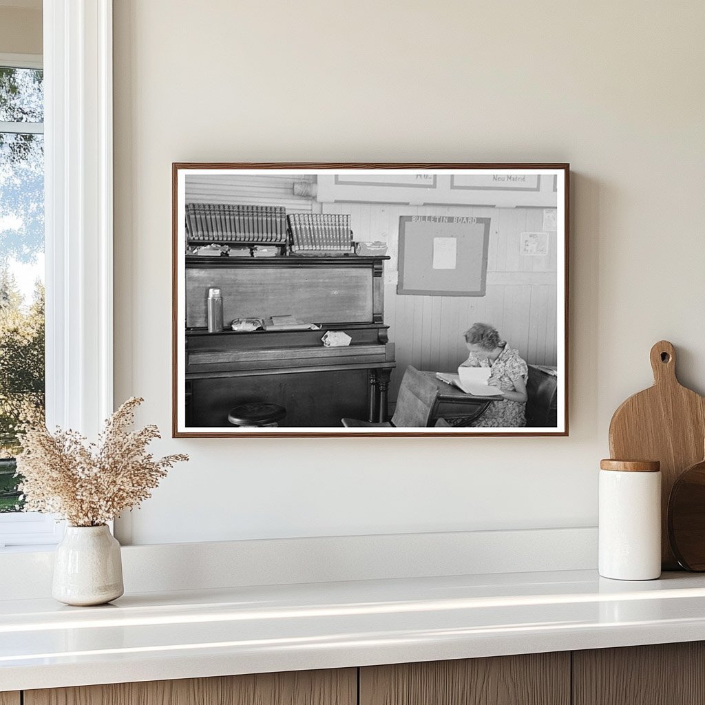 Vintage Schoolroom Interior Southeast Missouri 1938