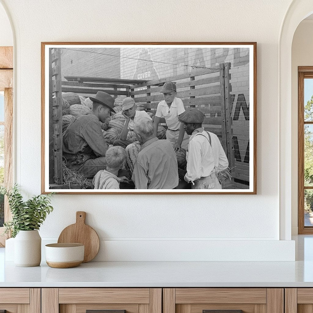 Watermelon Peddlers and Buyers in Steele Missouri 1938