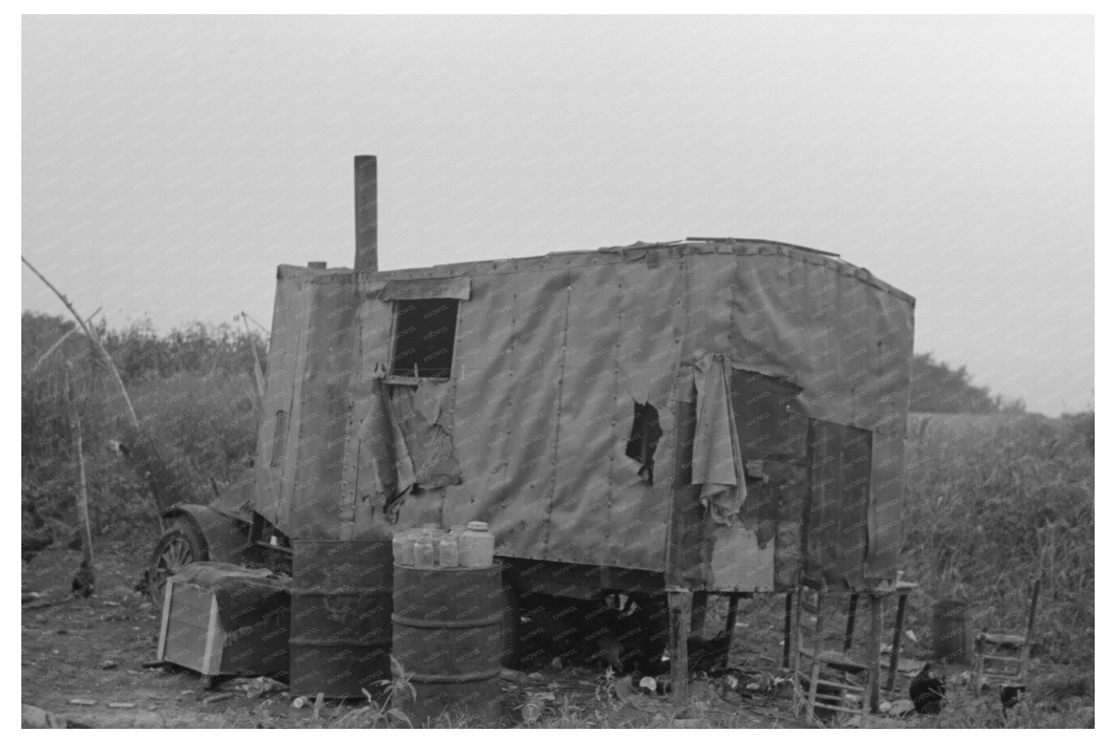 Vintage Shack Built from Old Truck in Tin Town 1938