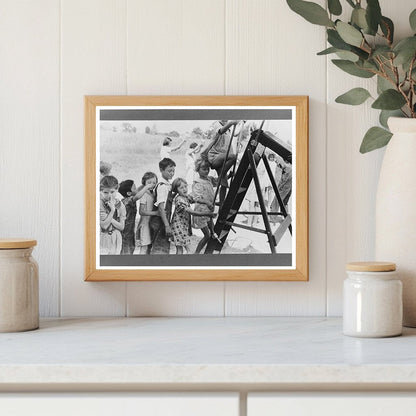 Farm Children Climbing Chute Structure Southeast Missouri 1938