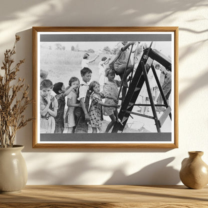 Farm Children Climbing Chute Structure Southeast Missouri 1938