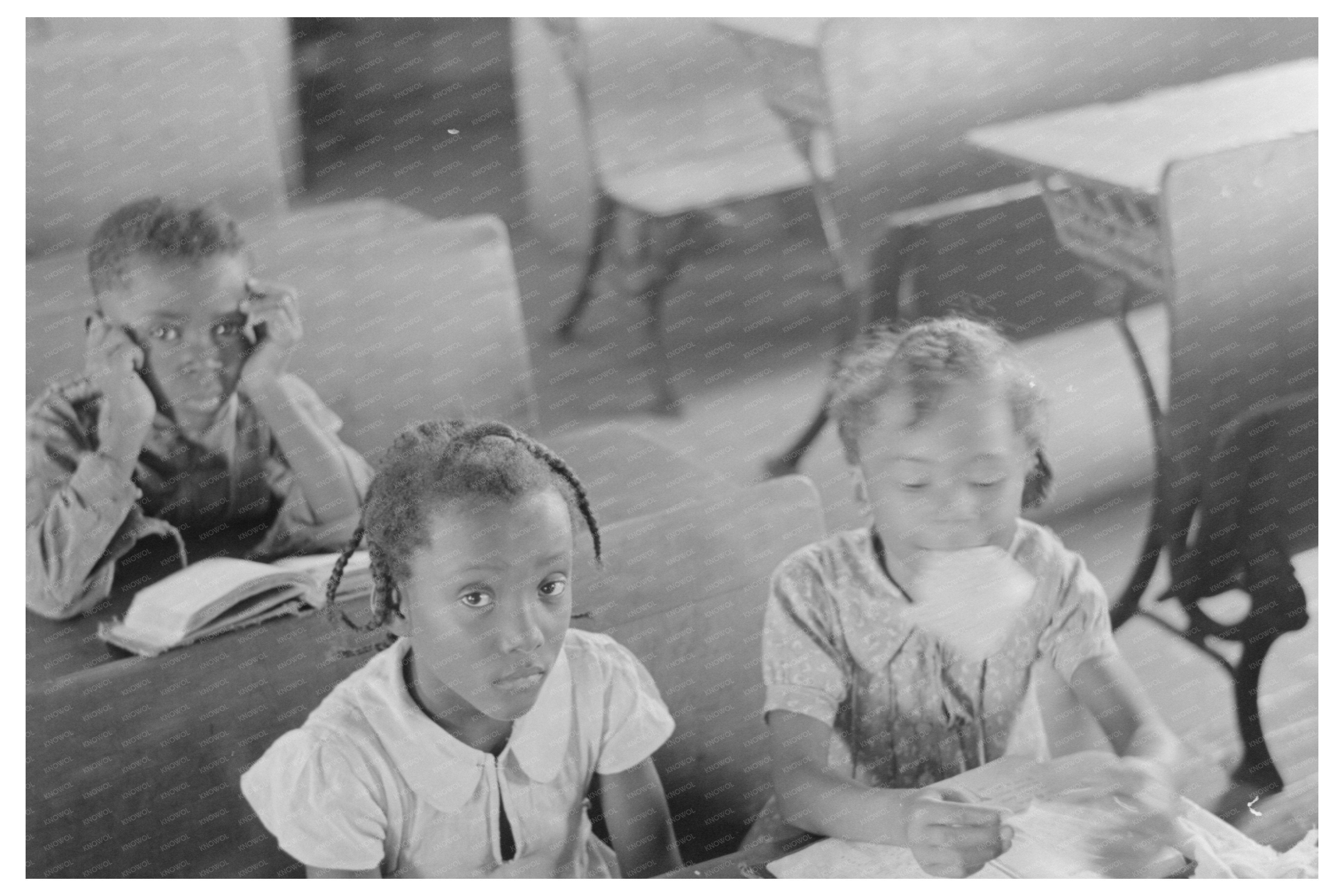 Vintage 1938 Schoolteacher with Student in La Forge Missouri