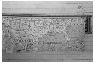 Vintage 1938 Southeast Missouri School Map Image