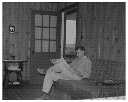 Farmer in Home Environment Arkansas 1938 Vintage Photo