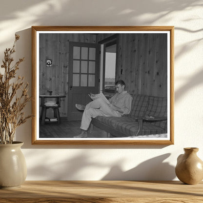 Farmer in Home Environment Arkansas 1938 Vintage Photo