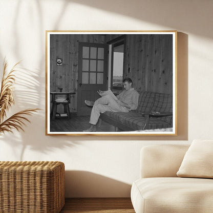 Farmer in Home Environment Arkansas 1938 Vintage Photo