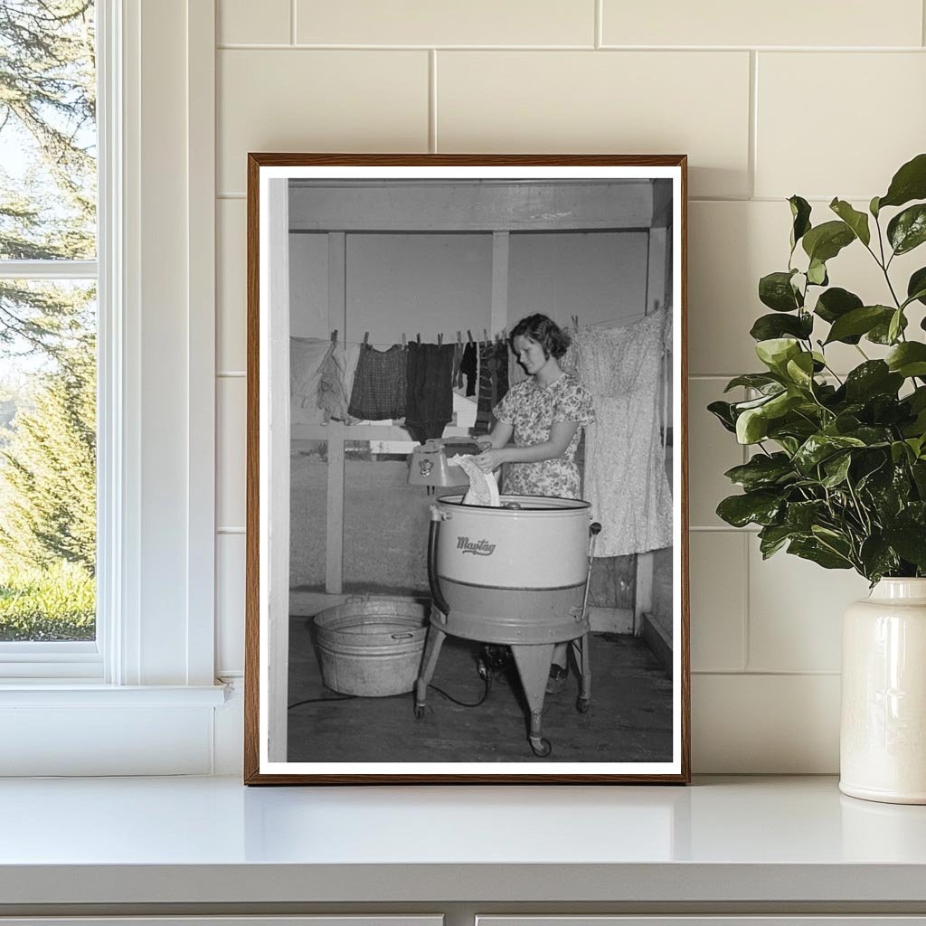 Farm Wife Washing Clothes at Lake Dick Arkansas 1938