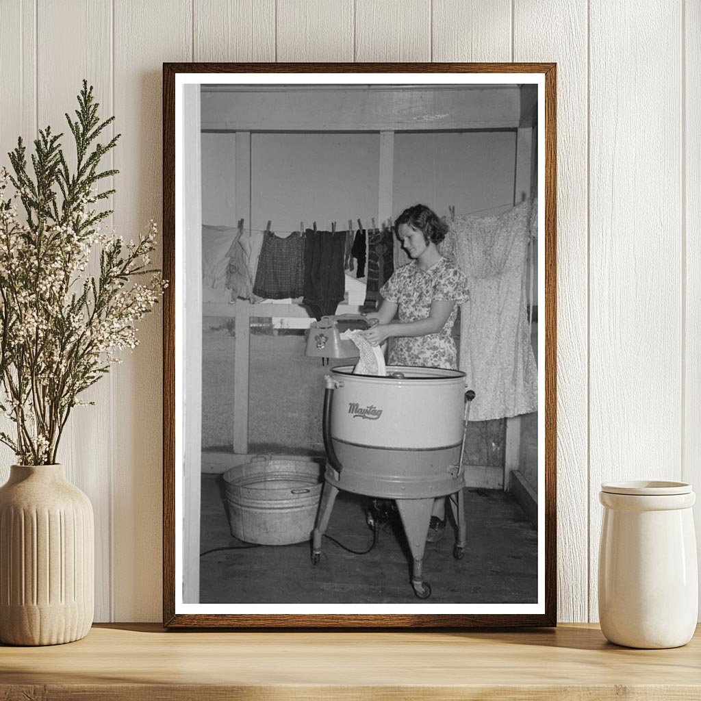 Farm Wife Washing Clothes at Lake Dick Arkansas 1938