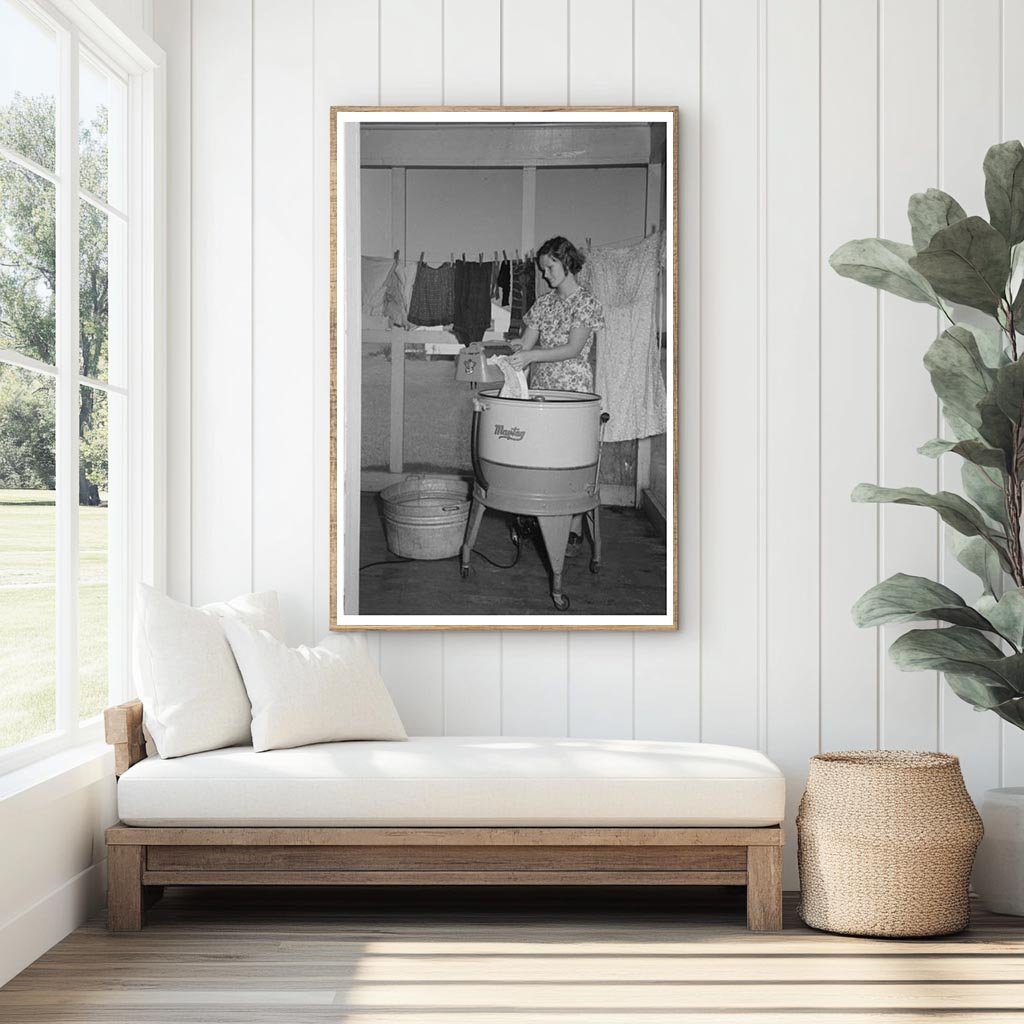 Farm Wife Washing Clothes at Lake Dick Arkansas 1938