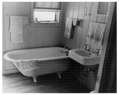 Vintage Bathroom in Farmers Home Lake Dick Arkansas 1938