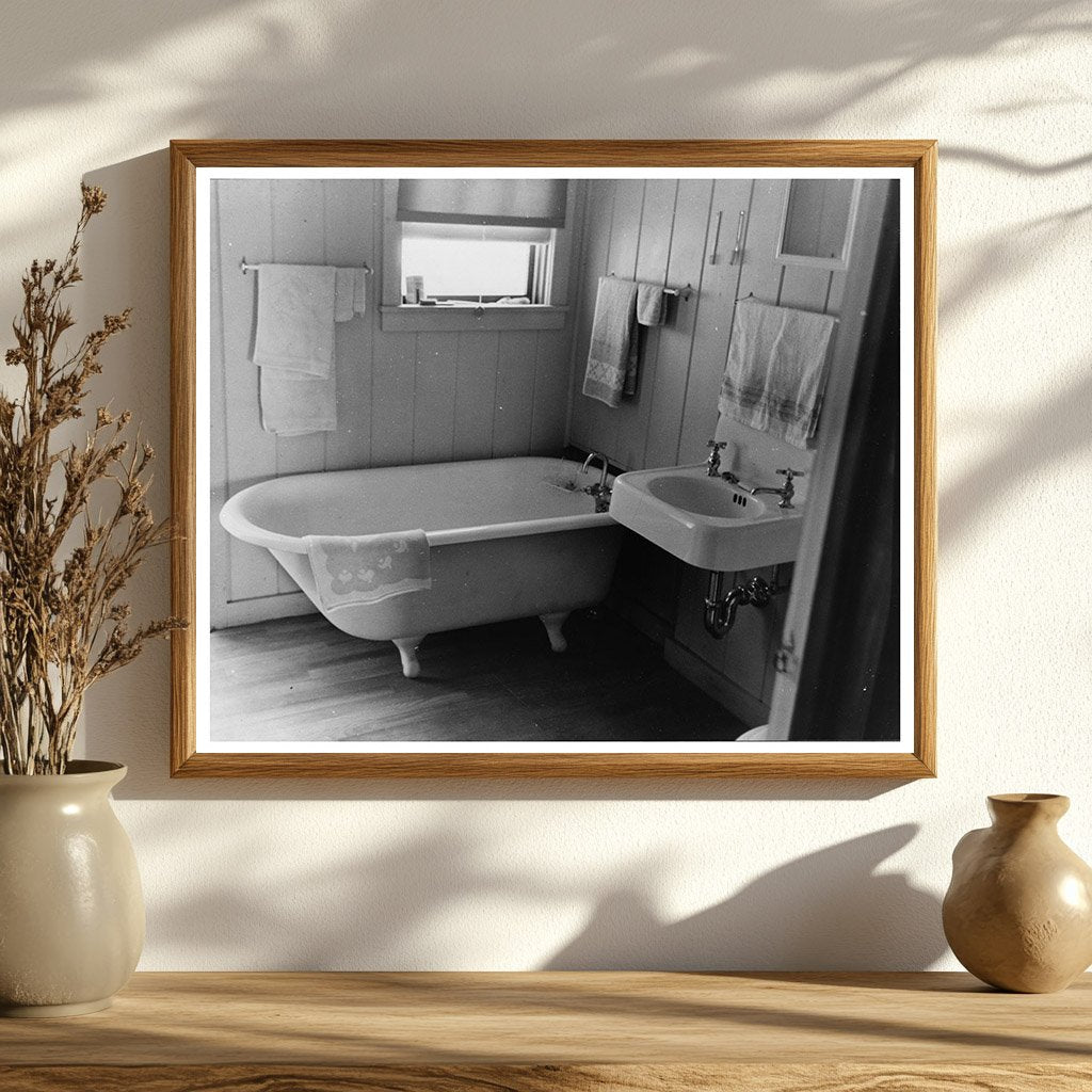 Vintage Bathroom in Farmers Home Lake Dick Arkansas 1938