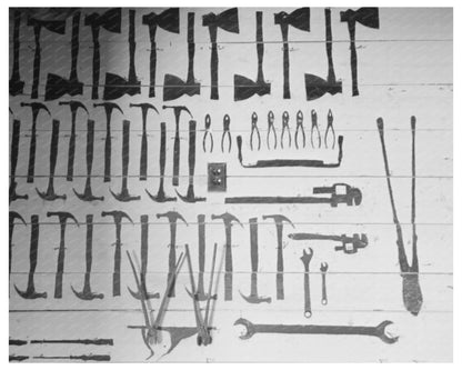 Vintage Tools Wall Display Lake Dick Project Arkansas 1938