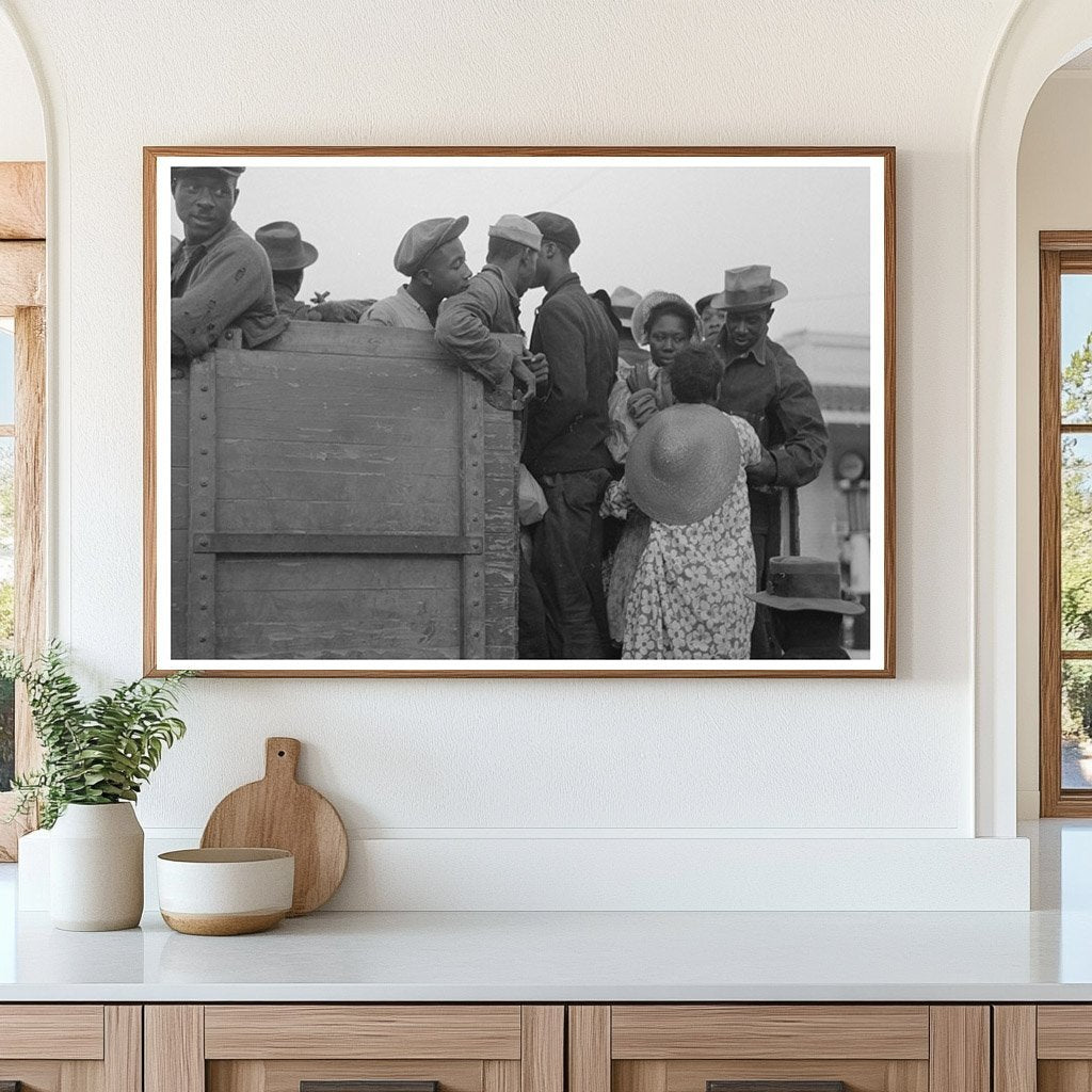 Women Cotton Pickers Boarding Truck Pine Bluff Arkansas 1938