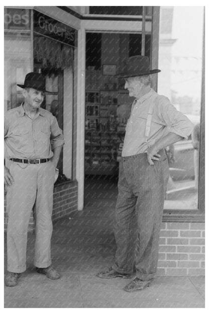Farmers Conversing in Front of Store Crowley Louisiana 1938