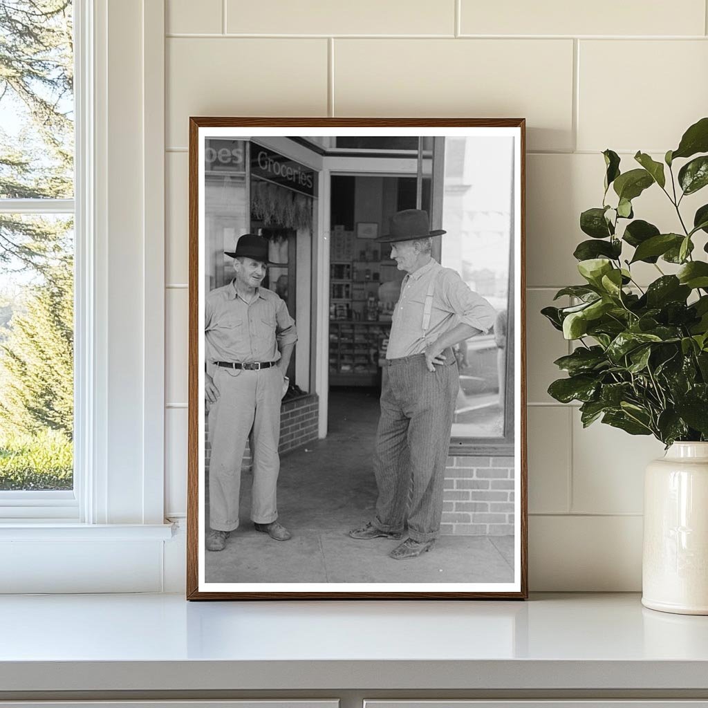 Farmers Conversing in Front of Store Crowley Louisiana 1938