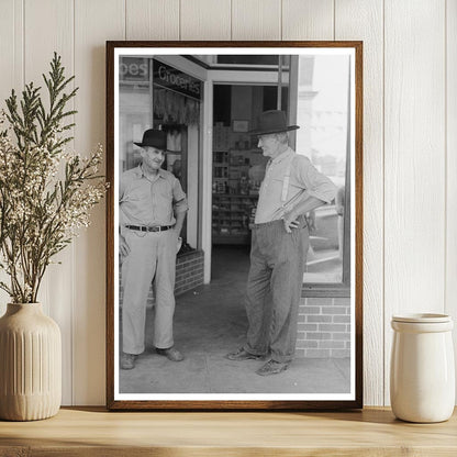 Farmers Conversing in Front of Store Crowley Louisiana 1938