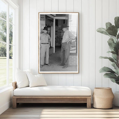 Farmers Conversing in Front of Store Crowley Louisiana 1938