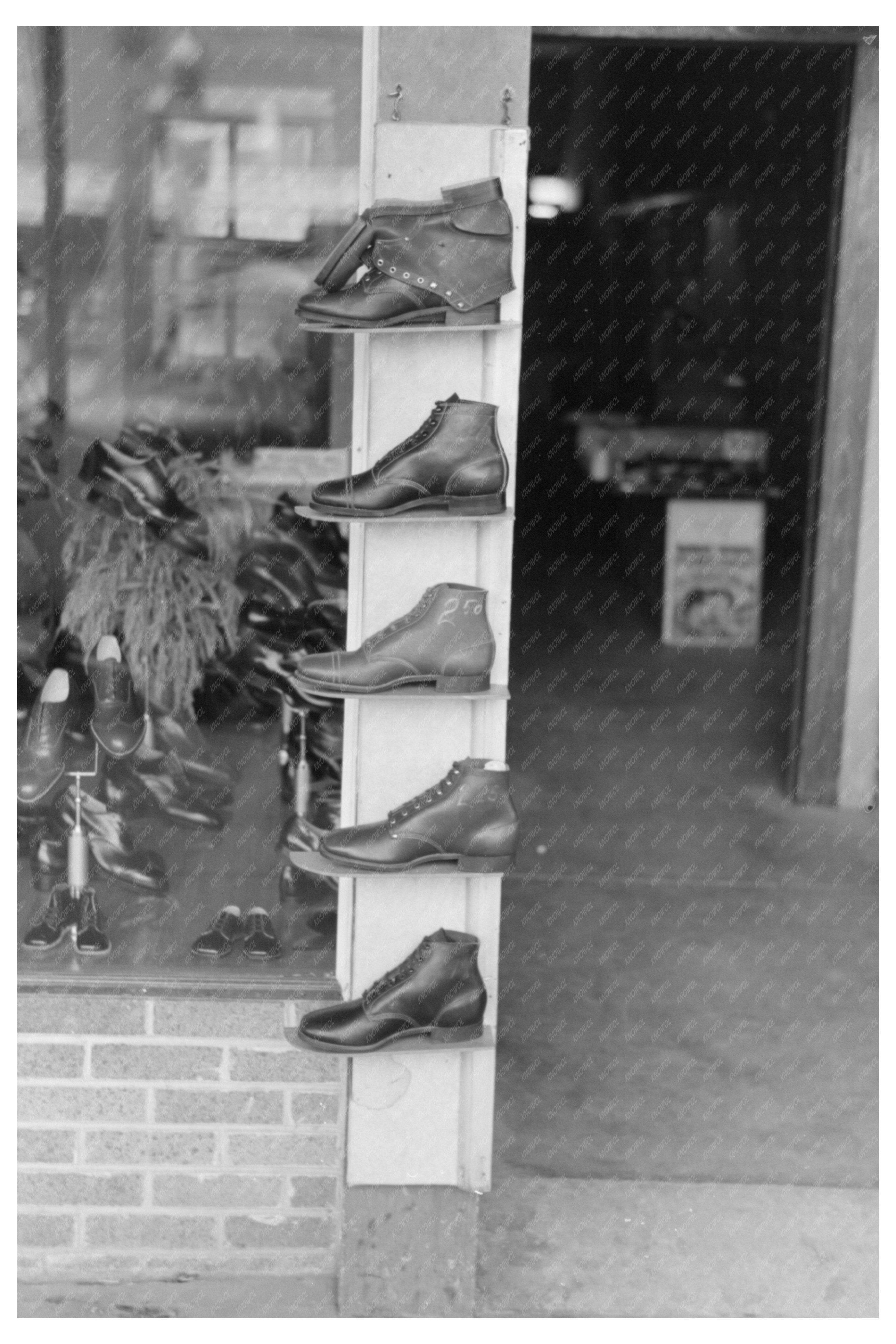 Vintage Shoe Display Crowley Louisiana October 1938