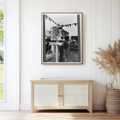 Highway Direction Markers in Crowley Louisiana 1938