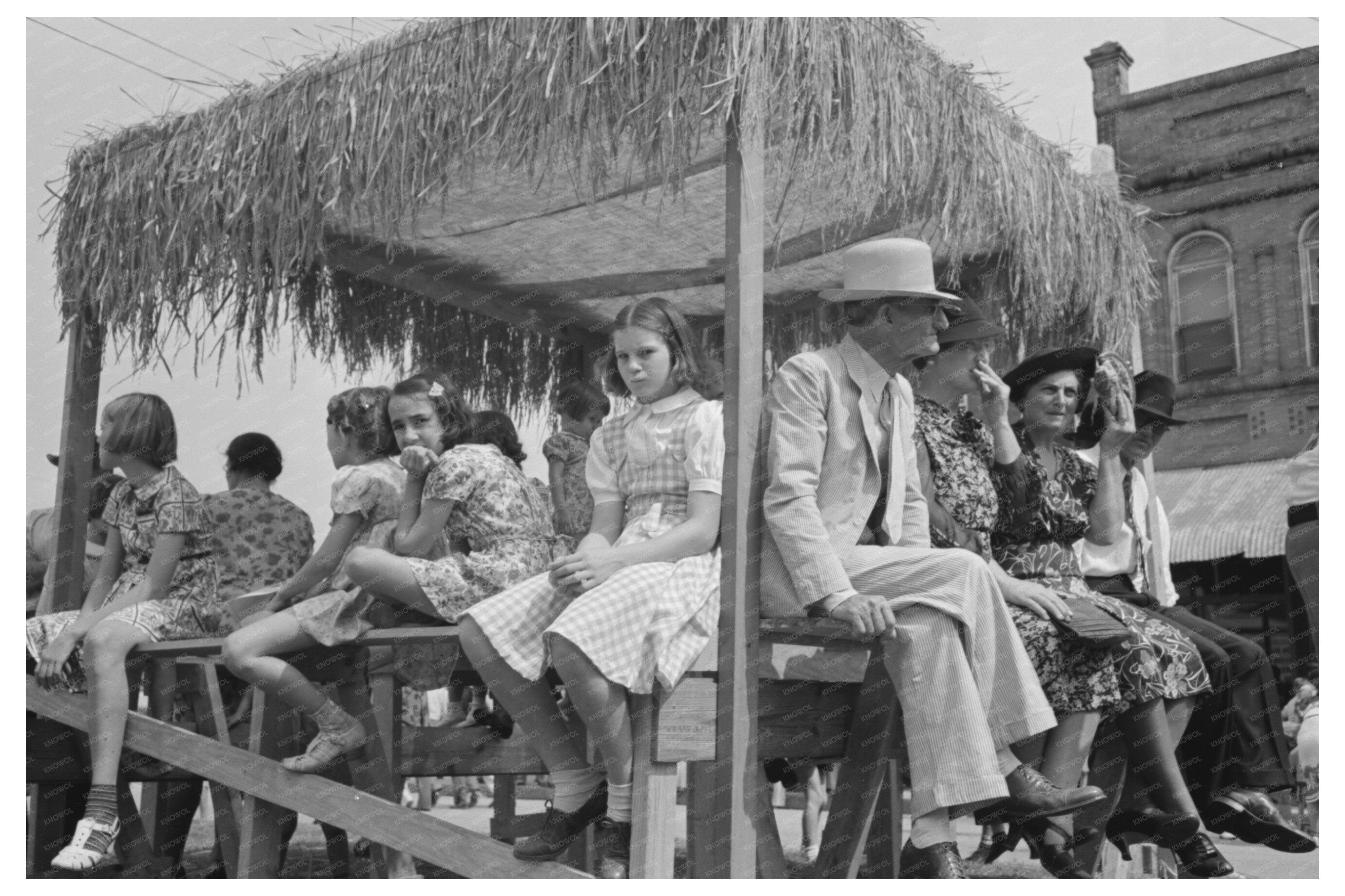 Vintage 1938 Photograph of National Rice Festival Louisiana