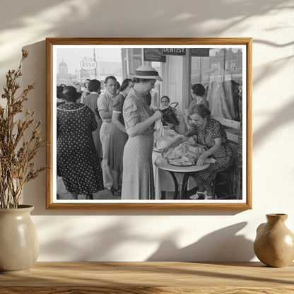 Sandwich Sale at National Rice Festival Crowley Louisiana 1938