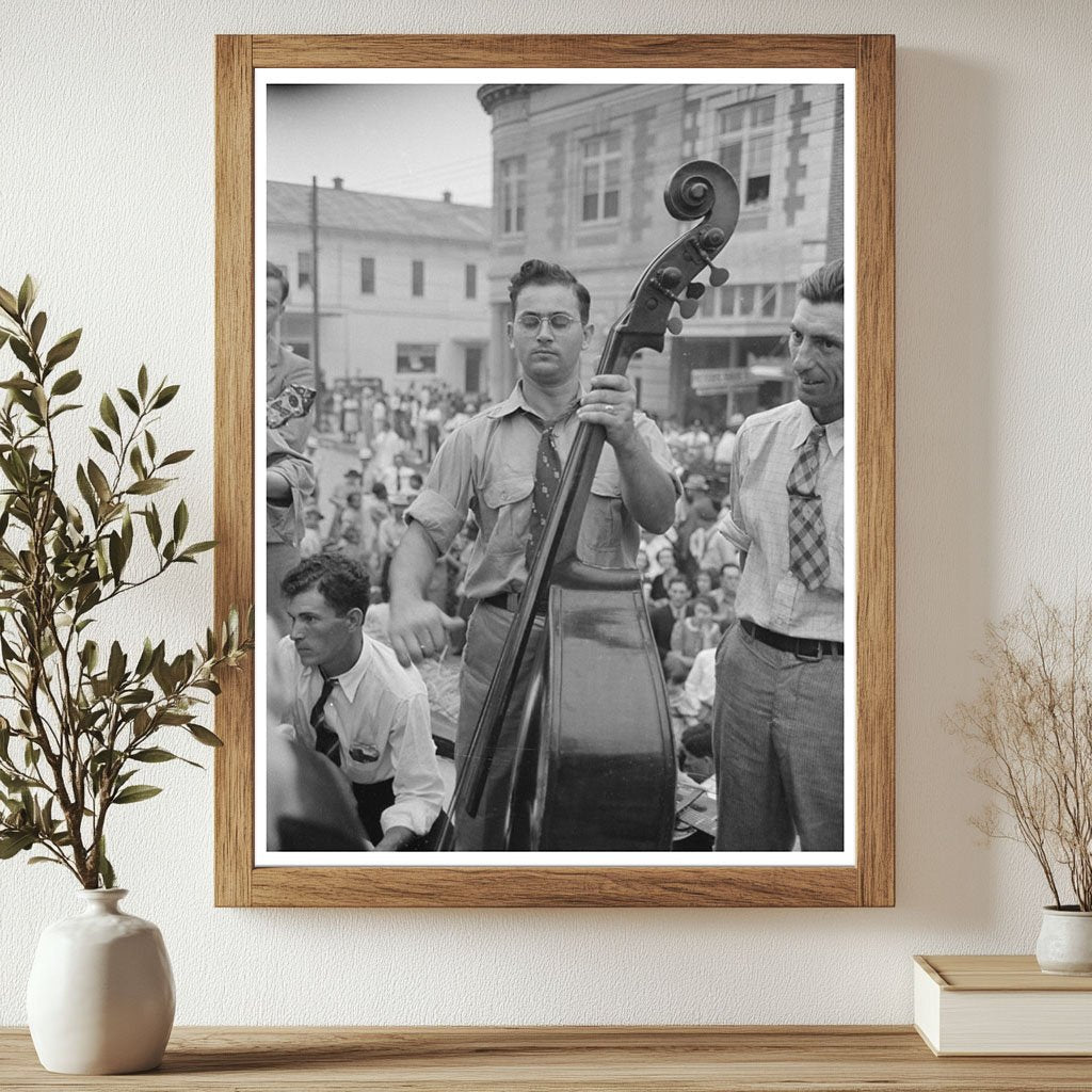 Cajun Band Contest Bass Viol Player Crowley Louisiana 1938